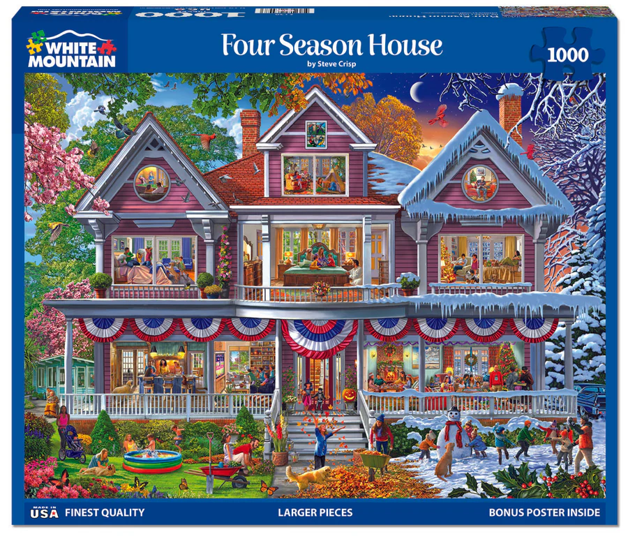 White Mountain Puzzles - Four Season House (2138pz) - 1000 Piece Jigsaw Puzzle