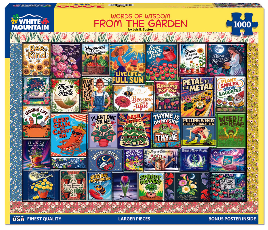 White Mountain Puzzles - Wisdom From The Garden (2140pz) - 1000 Piece Jigsaw Puzzle