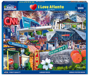 White Mountain Puzzles - I Love Atlanta (2143pz) - 1000 Piece Jigsaw Puzzle