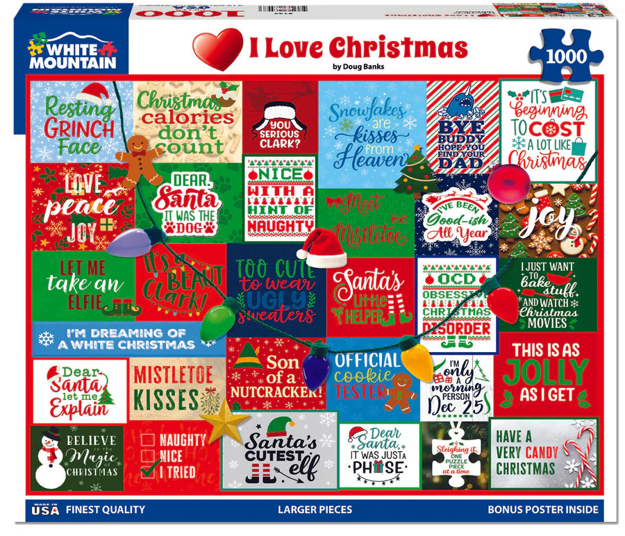 White Mountain Puzzles - I Love Christmas (2153pz) - 1000 Piece Jigsaw Puzzle