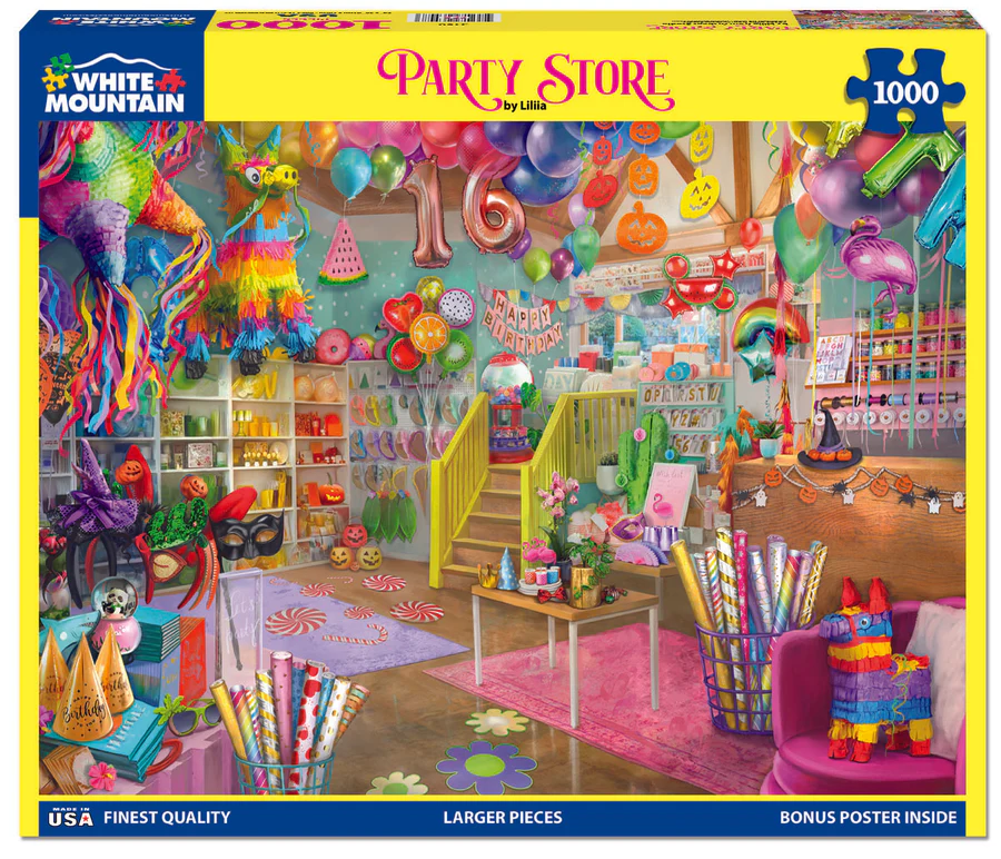 White Mountain Puzzles - Party Store (2160pz) - 1000 Piece Jigsaw Puzzle