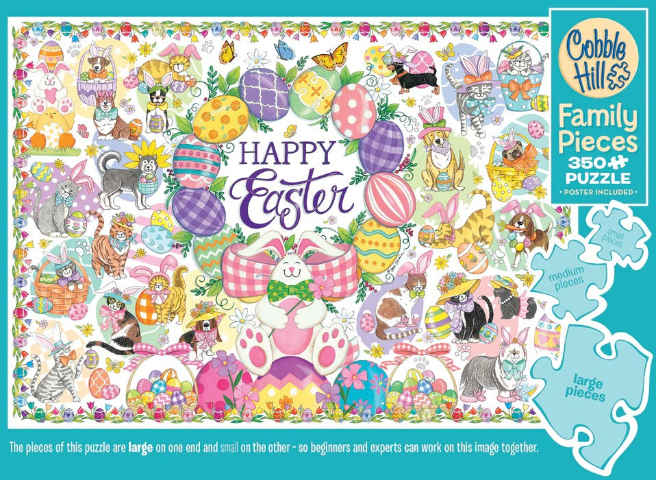 Cobble Hill Happy Easter | Family Pieces 350 Puzzle