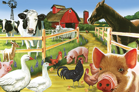 Cobble Hill Welcome to the Farm (35pc Puzzle Floor Rope Handle)