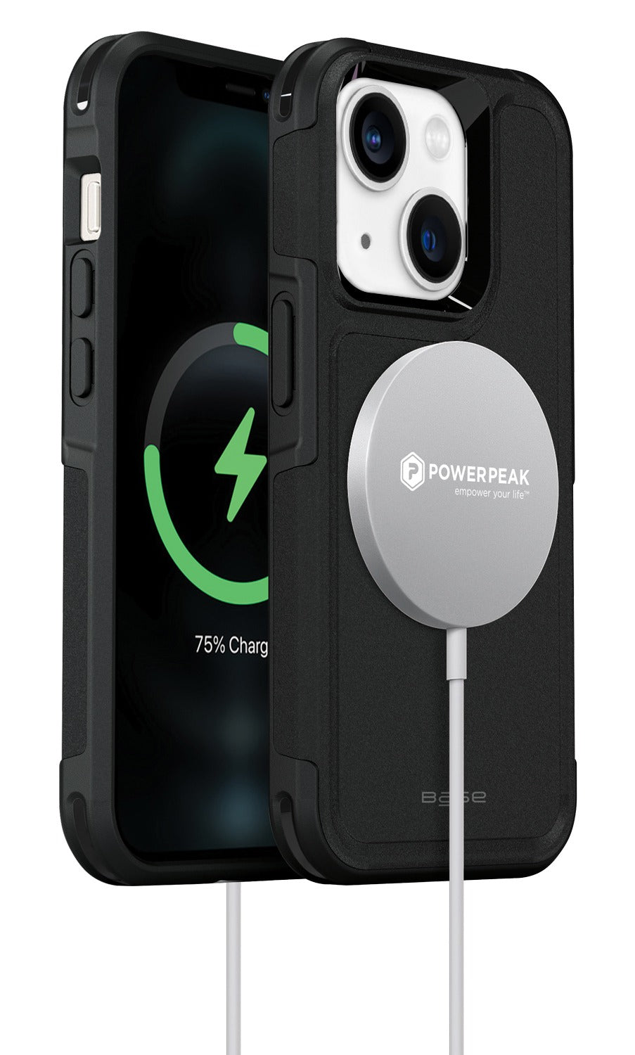 Base iPhone 15 (6.1) - ProTech MagSafe Compatible- Rugged Armor Protective Case - Black