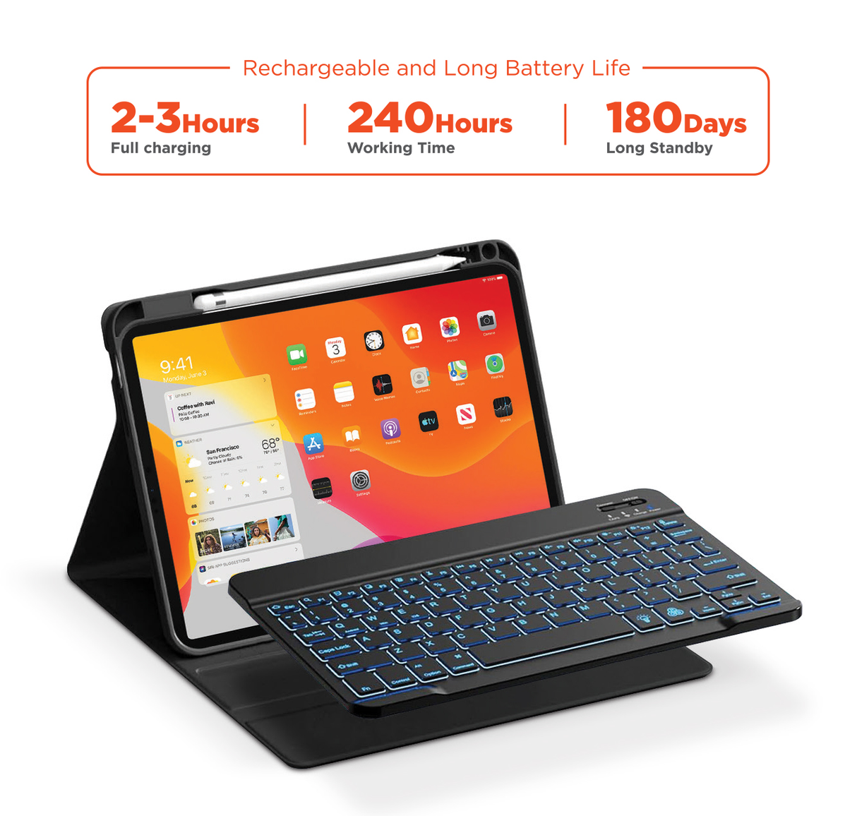 xBase iPad 10 & 11 Gen Folio Case with Keyboard