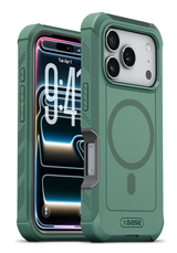 xBase iPhone 17 Pro Max - Boulder MagSafe Heavy-Duty Co-Molded Rugged Protective Case - Green