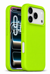 iPhone 18 Pro / 17 Pro - Liquid Silicone Gel MagSafe Compatible Case - Neon Lime