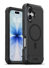 xBase iPhone 17- Boulder MagSafe Heavy-Duty Co-Molded Rugged Protective Case - Black
