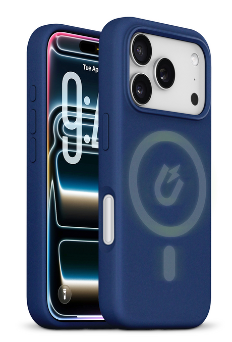 xBase iPhone 17 Pro Max - Liquid Silicone Gel/Rubber MagSafe Compatible Case - Blue