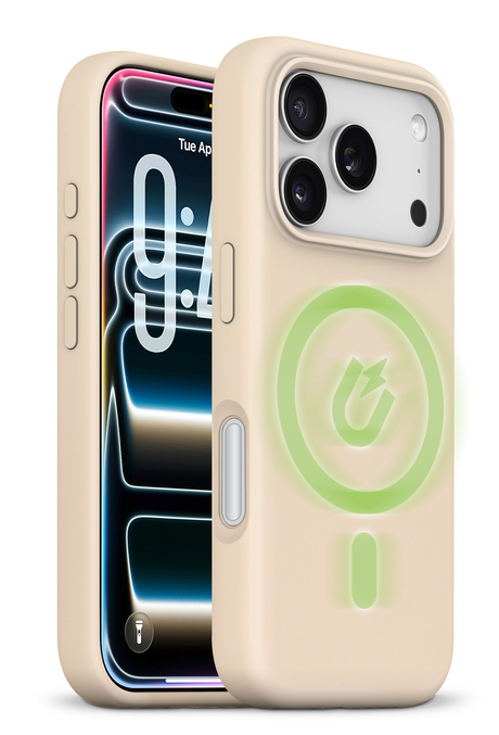 xBase iPhone 17 Pro Max - Liquid Silicone Gel/Rubber MagSafe Compatible Case - Desert Gold