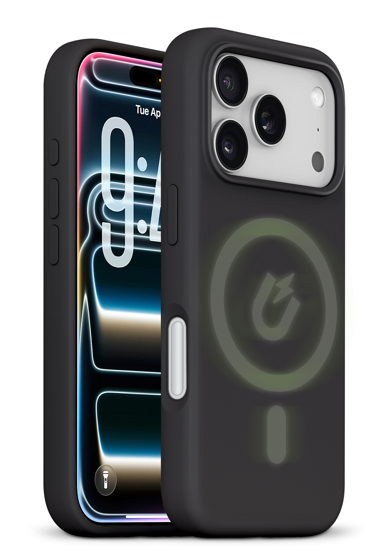 xBase iPhone 17 Pro Max - Liquid Silicone Gel/Rubber MagSafe Compatible Case - Black