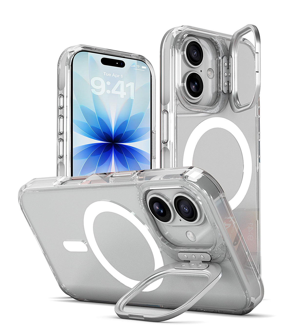 xBase iPhone 17 - Crystalline Pro with Kickstand MagSafe Compatible- High Quality - Clear