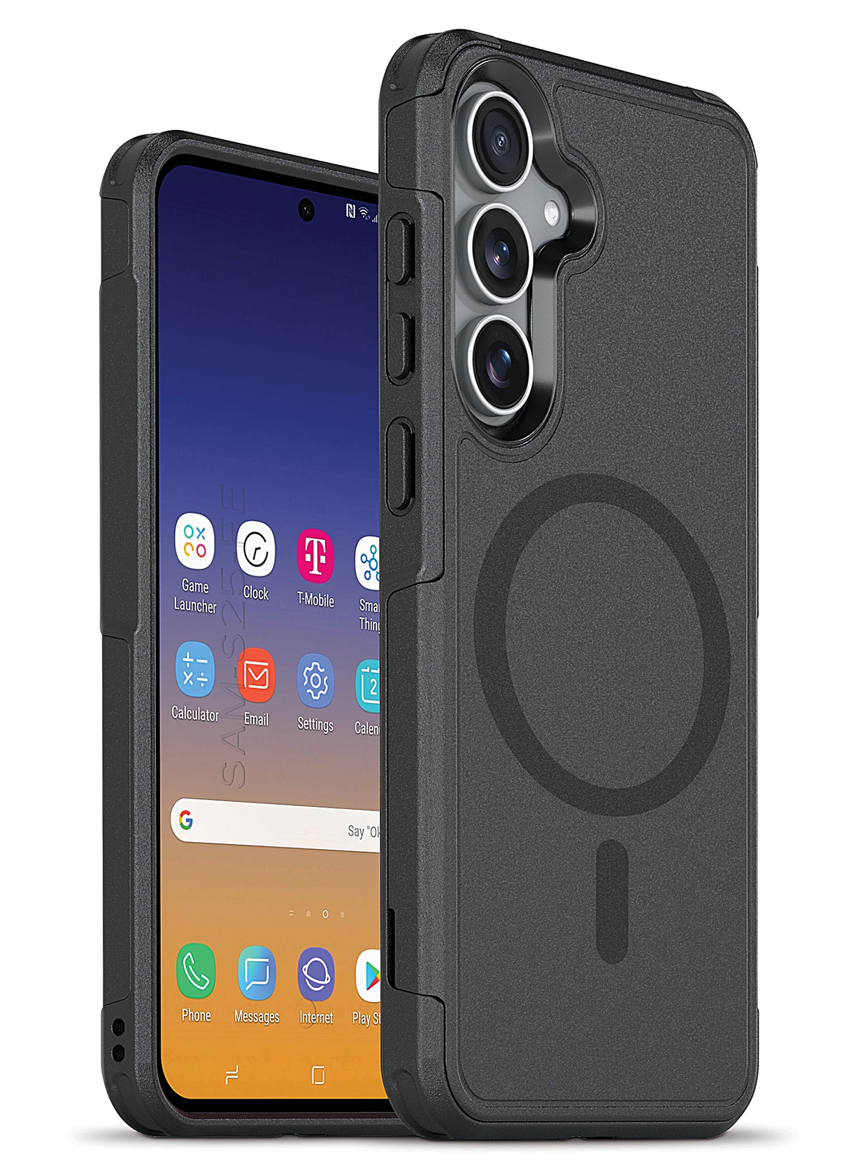 xBase Samsung 25FE - ProTech Dual Layer MagSafe - Rugged Armor Protective Case - Black