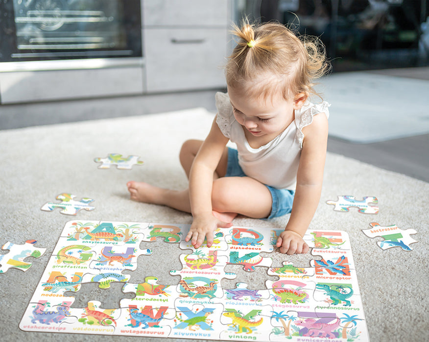 Cobble Hill Dinosaur Alphabet (35pc Floor Puzzle | Rope Handle)