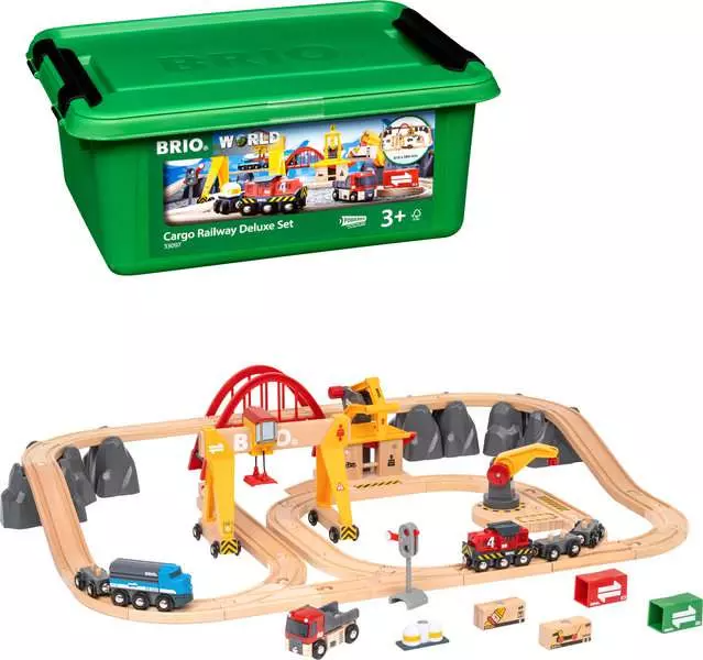 BRIO World Train Set Cargo Railway Deluxe Set
