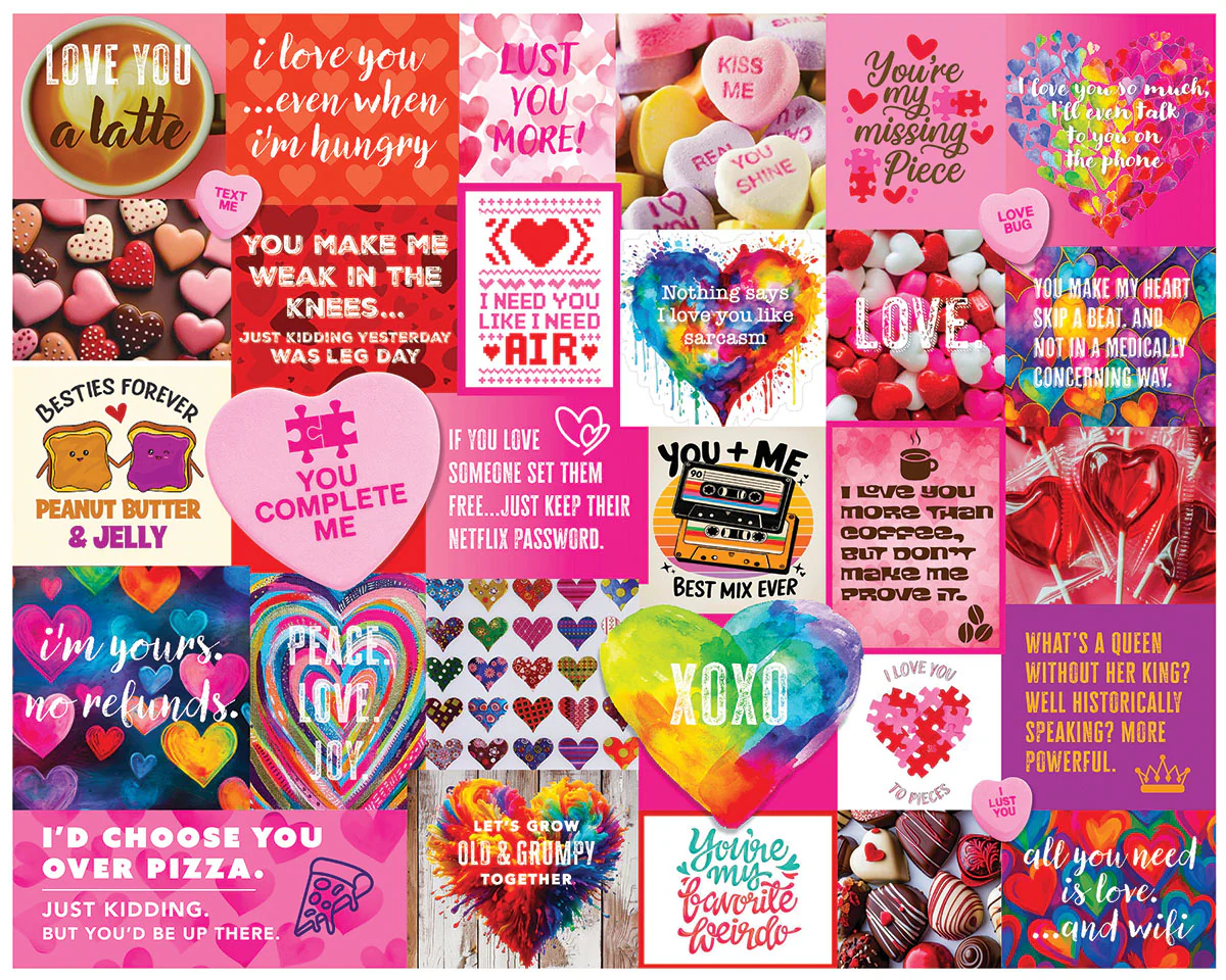 White Mountain Puzzles - Love Notes - 1000 Piece Jigsaw Puzzle