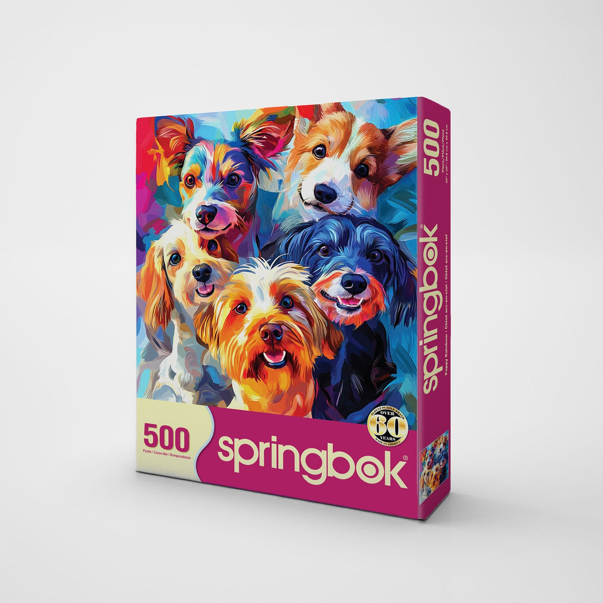 Springbok Puppy Rainbow Limited Release 500 Piece