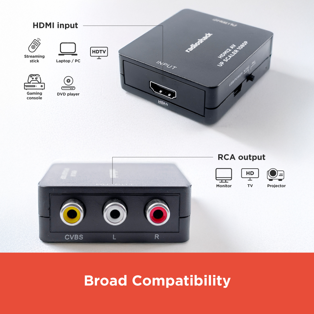 RadioShack HDMI to RCA Converter – AV Signal Adapter