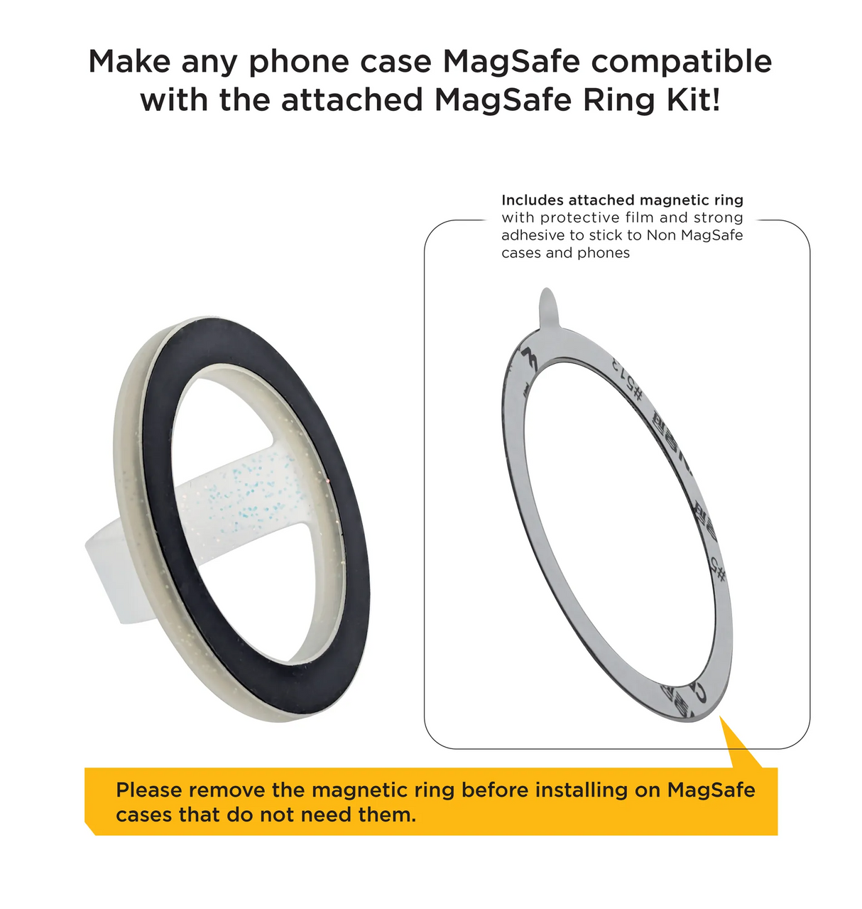 xBase Magnetic Loop Grip - Clear Sparkle