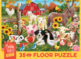 Cobble Hill Farmyard Greetings (35pc Floor puzzle - Rope Handle)