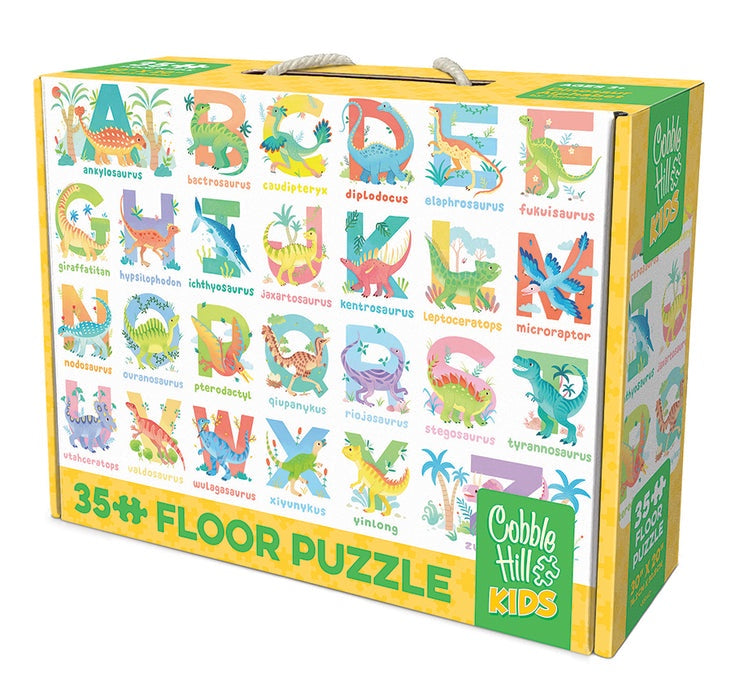 Cobble Hill Dinosaur Alphabet (35pc Floor Puzzle | Rope Handle)