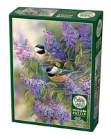 Cobble Hill Chickadees and Lilacs | 1000 Piece Puzzle