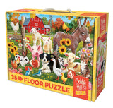 Cobble Hill Farmyard Greetings (35pc Floor puzzle - Rope Handle)