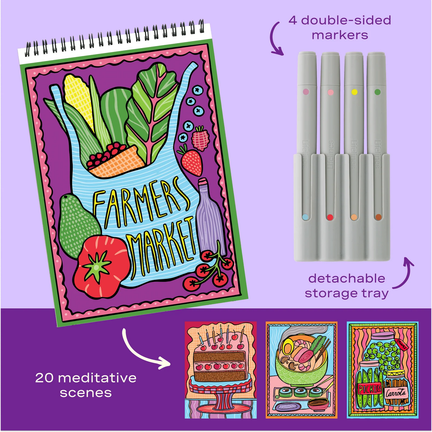 FlowArt® - Color-to-Reveal, Foodie Fun