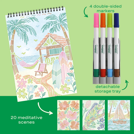FlowArt® - Trace-By-Line, Tropical Paradise