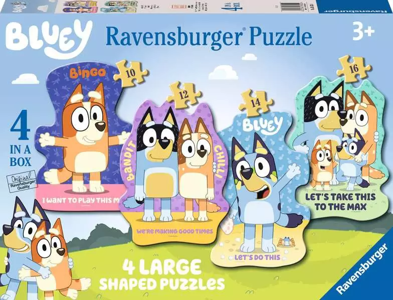 Ravensburger Bluey 4 Large Shaped Puzzle