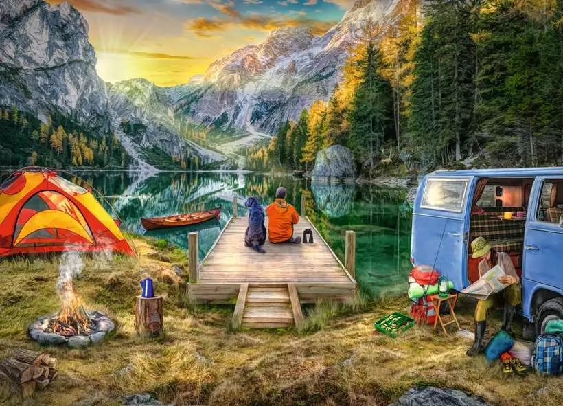 Ravensburger Calm Campsite 1000 pc Puzzle