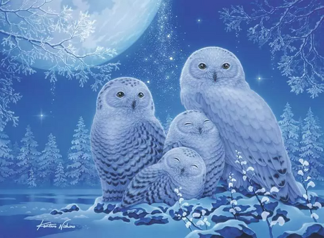 Ravensburger Owls in the Moonlight 500 pc GITD Puzzle