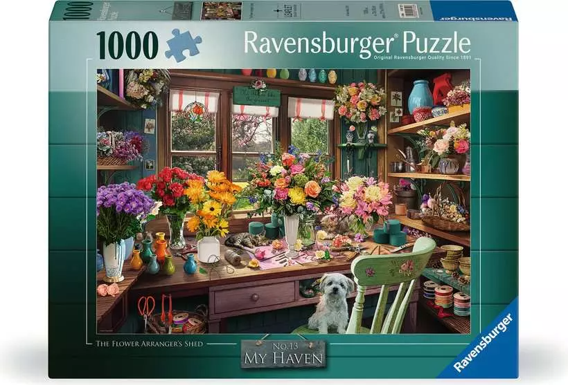 Ravensburger Flower Arranger's Shed 1000 Pc Puzzle