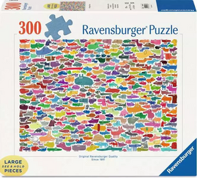 Ravensburger 387 Dogs & One Cat 300 Piece Puzzle LF
