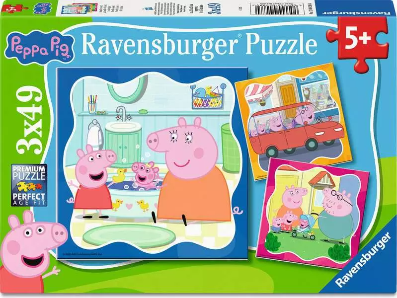 Ravensburger Peppa Pig 3x49 Pc Puzzle