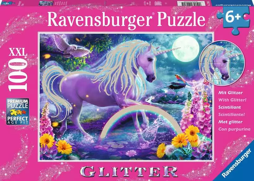 Ravensburger Glitter Unicorn 100 pc XXL Glitter Puzzle