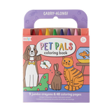 Carry Along! Coloring Book and Crayon Set - Pet Pals - Set of 9 Crayons