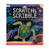 Scratch and Scribble Scratch Art Kit - Ocean Life - 8 Cards 1 Sticker Sheet