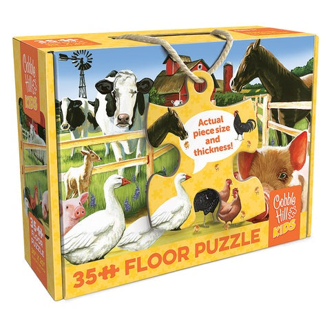 Cobble Hill Welcome to the Farm (35pc Puzzle Floor Rope Handle)
