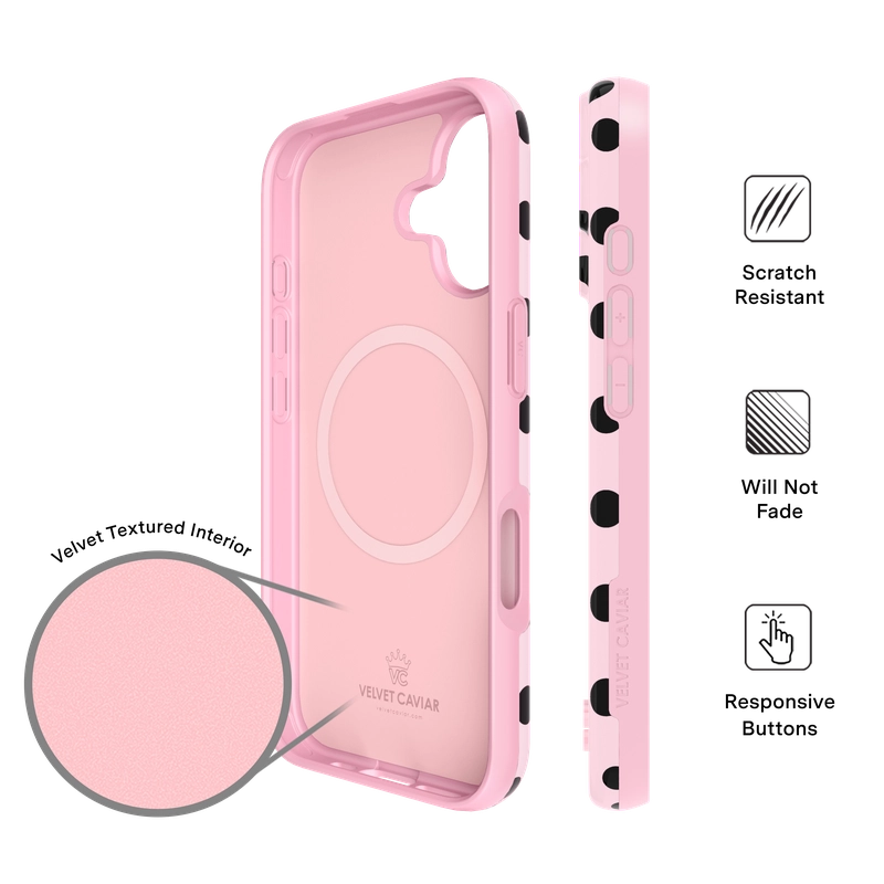 VELVET CAVIAR - IPhone 17 MagSafe Case - Princess Pink Polka Dot