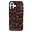 Leopard print phone case on a white background