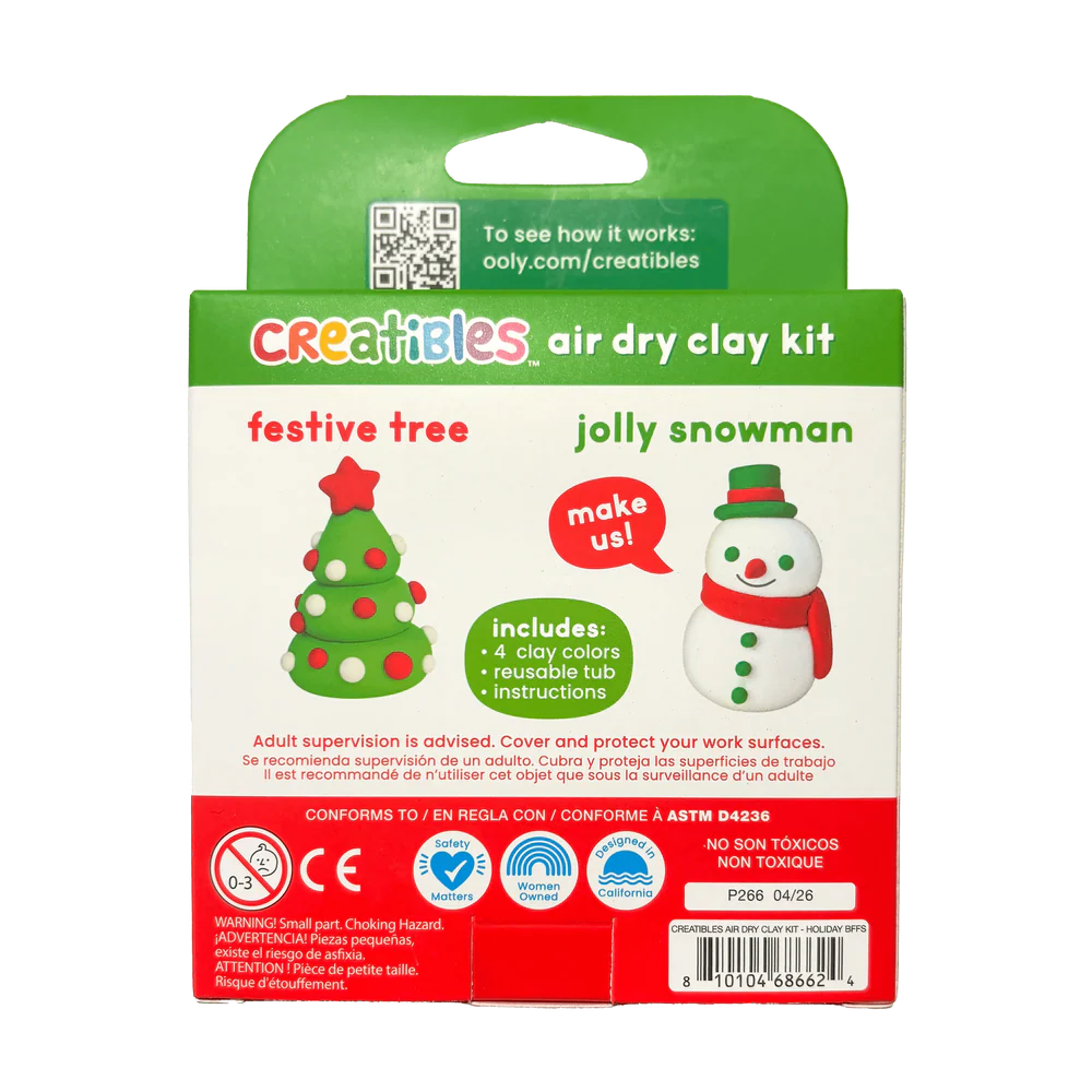 Creatibles Mini Air Dry Clay Kit - Holiday BFFs - 2 Designs