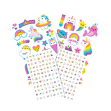 Tattoo-Palooza Temporary Tattoos & Nail Stickers - Unicorns & Rainbows