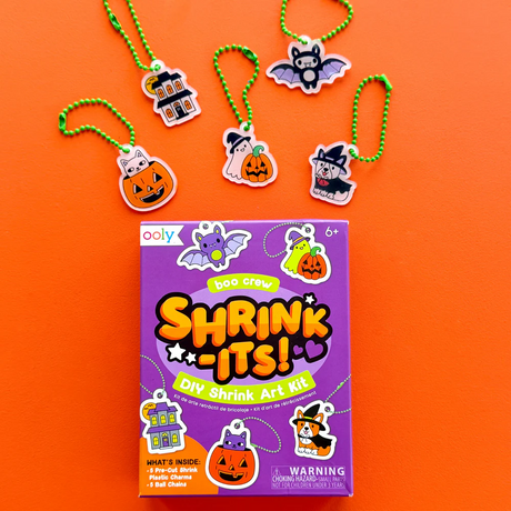 Shrink-Its! Mini DIY Shrink Art Kit - Boo Crew - 5 Charms