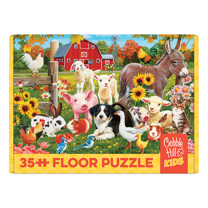 Cobble Hill Farmyard Greetings (35pc Floor puzzle - Rope Handle)