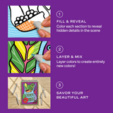 FlowArt® - Color-to-Reveal, Foodie Fun
