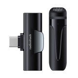 RadioShack USB-C Wireless Microphone Black for Recording and Streaming