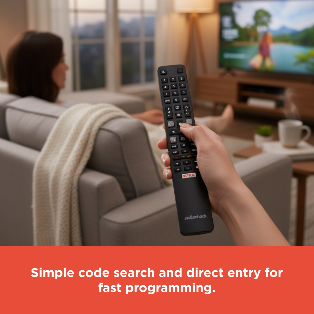 RadioShack Universal Remote Control Compatible with TCL TVs