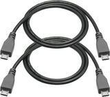 Micro USB Charging Data Cable, 0.5M/1.6FT USB 2.0 Micro USB Male to Micro USB Male Cable 2PCS