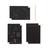 Scratch and Scribble Mini Scratch Art Kit - Friendly Fish - 8 Cards 1 Sticker Sheet